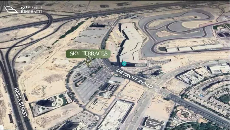 Binghatti Sky terraces location map